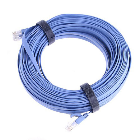 RJ45 CAT6a Flat Ethernet Patch Network Lan Cable 25M