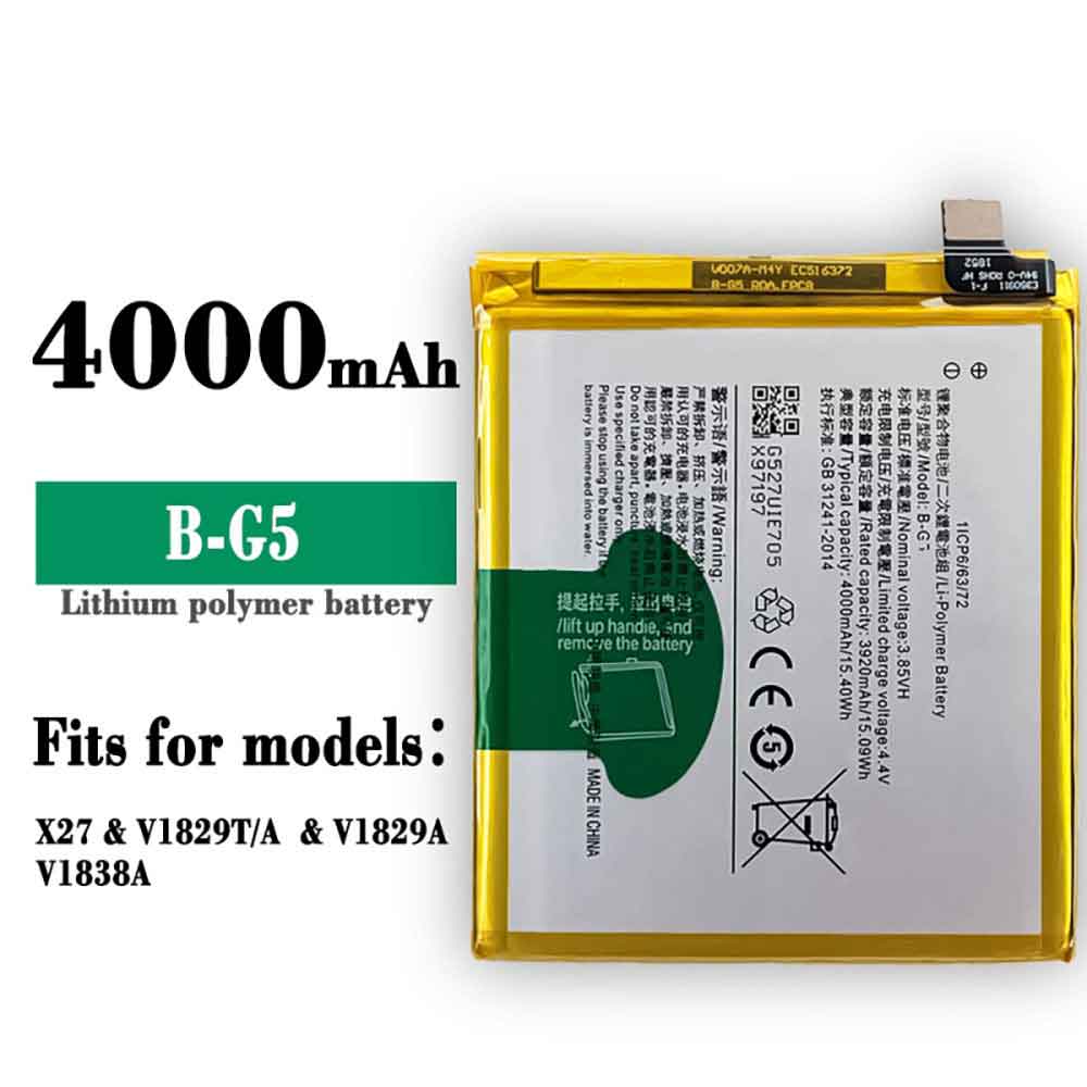 B-G5 4000mAh/15.40WH 3.85V 4.4V laptop accu