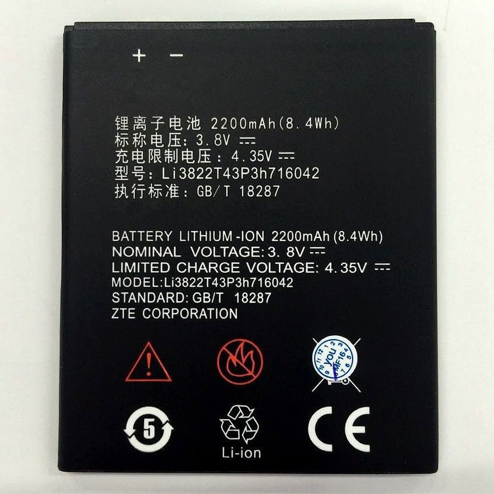 Batería para ZTE Li3822T43P3h716042