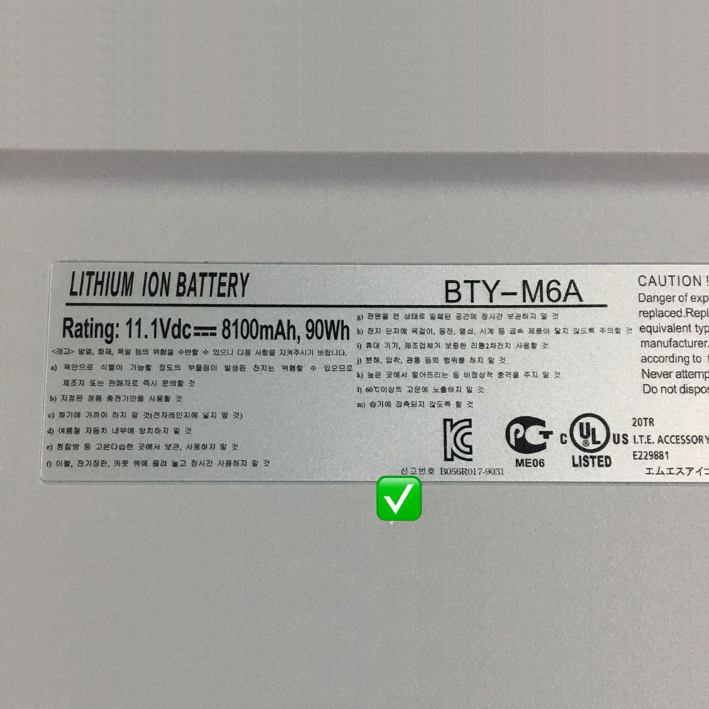 BTY-M6A bateria